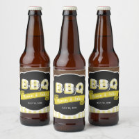Baby Q Beer Bottle Label - Yellow