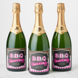 Baby Q Champagne Label -  Dark Pink
