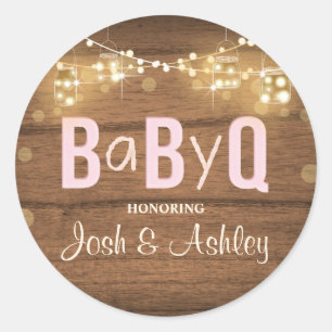 Baby Q Coed BBQ Baby Shower Envelope Seal Sticker