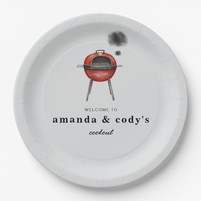 Baby-Q Cookout Paper Plate (Front)