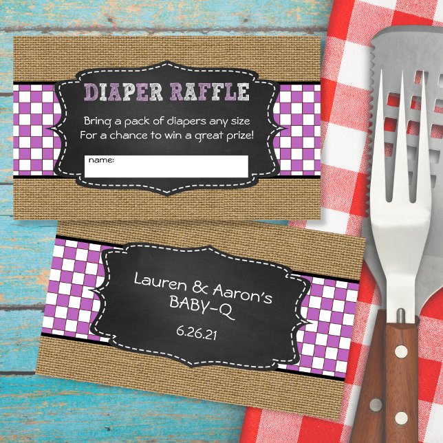 Baby Q Diaper Raffle Ticket small quantity Enclosure Card (Creator Uploaded)