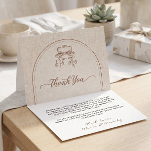 Baby Q Kettle Grill Booties Folded Appreciation Thank You Card