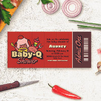Baby-Q Shower - Barbeque Ticket