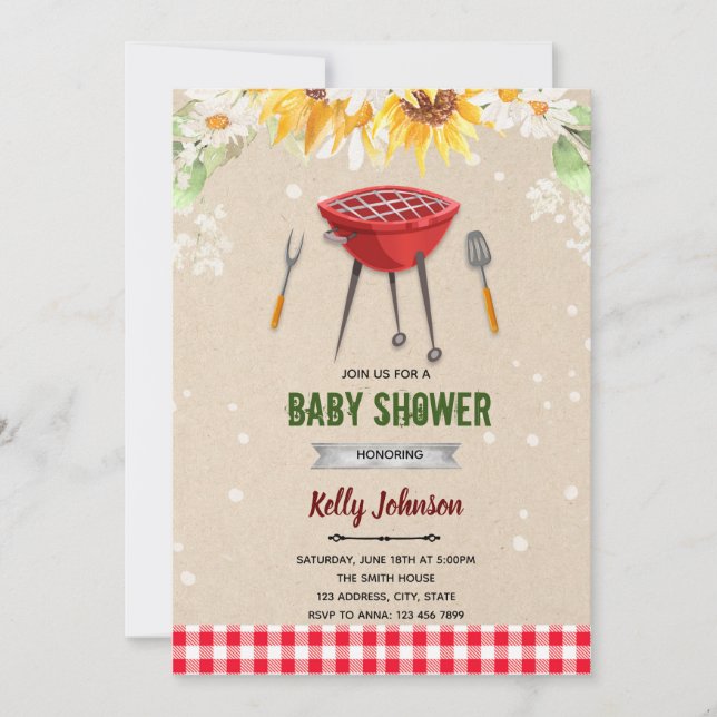 Baby Q shower invitation (Front)