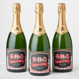 Baby Q Sparkling Wine Label - Red