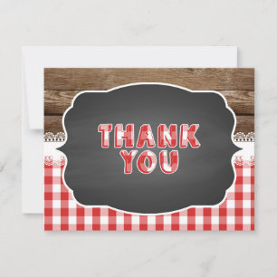 Baby Q Thank You Card - Red