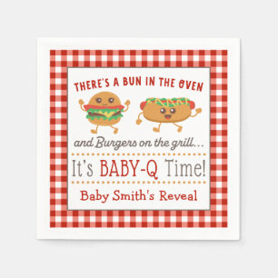 BABY-Q themed gender reveal napkins