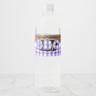 Baby Q Water Bottle Label - Purple