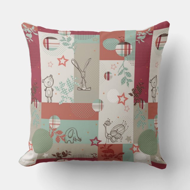 Baby Quilt Pattern 2 Cushion (Front)