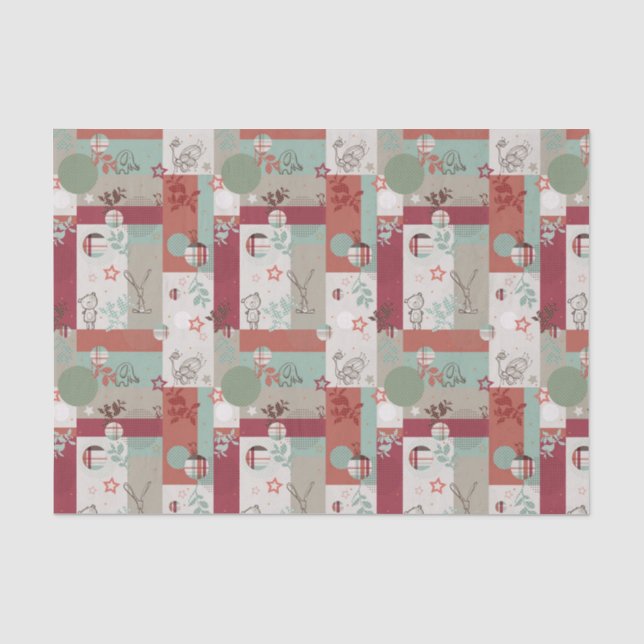 Baby Quilt Pattern 2 Tissue Paper (Front)
