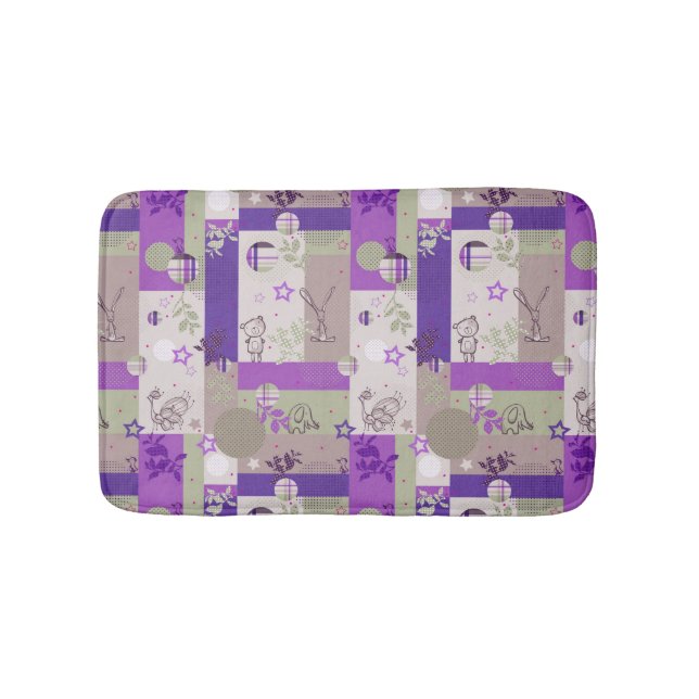 Baby Quilt Pattern Bath Mat (Front)