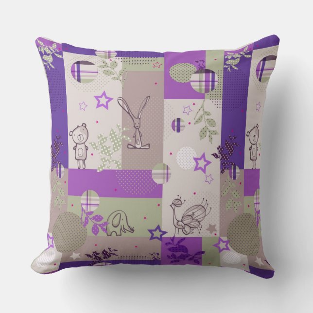 Baby Quilt Pattern Cushion (Front)