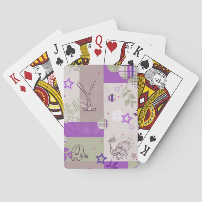 Baby Quilt Pattern Playing Cards (Back)