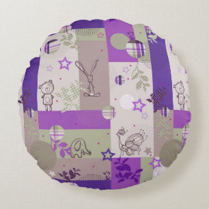 Baby Quilt Pattern Round Cushion