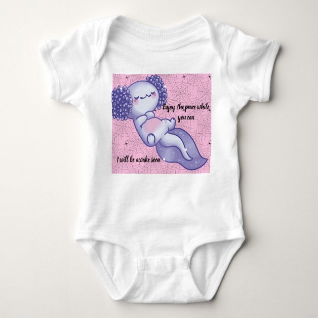 baby quotes baby bodysuit (Front)