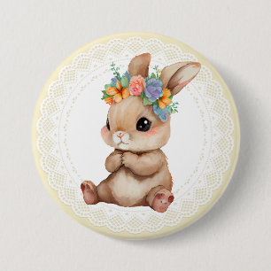 Baby Rabbit 7.5 Cm Round Badge