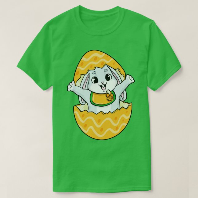 Baby rabbit with Pacifier Bib and Egg T-Shirt (Design Front)