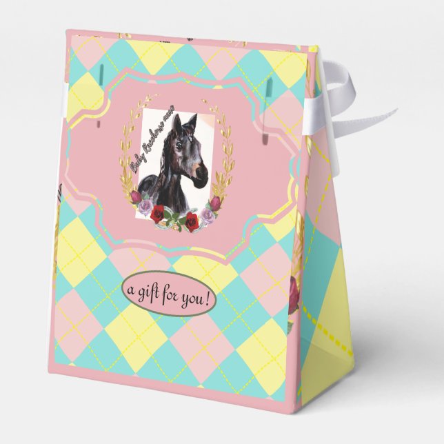 baby racehorse mare argyle Favour Box (Back Side)