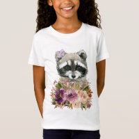 Baby Racoon Butterfly Floral Bumblebee Mauve Roses