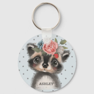 Baby Racoon Keychain