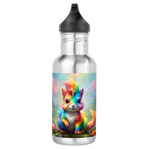 Baby Rainbow Coloured Unicorn Squirrel, 532 Ml Water Bottle