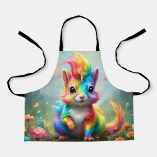 Baby Rainbow Coloured Unicorn Squirrel, Apron