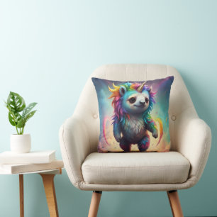 Baby Rainbow Unicorn Sloth, Cushion