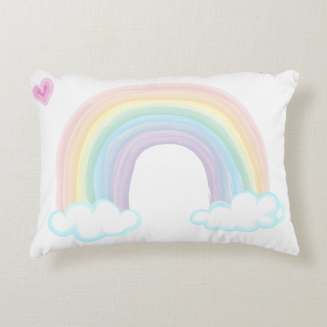 BABY RAINBOW WATERCOLOR PILLOWS (Front)