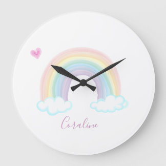 BABY RAINBOW WATERCOLORS CLOCK