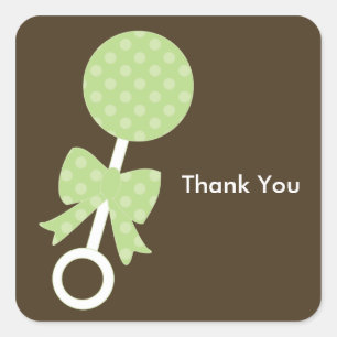 Baby Rattle Shower Envelope Seals