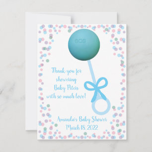 Baby Rattle Shower Favour, EOS lip balm Card