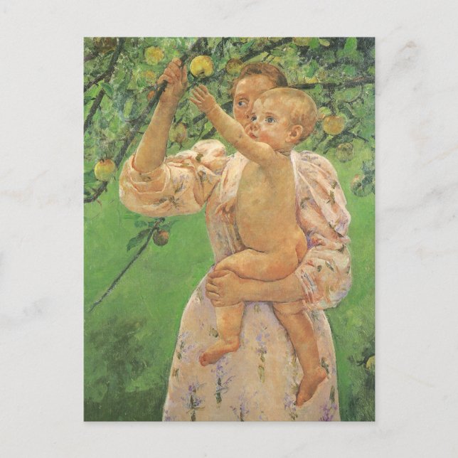 Baby Reaching for an Apple by Mary Cassatt Postcard (Front)
