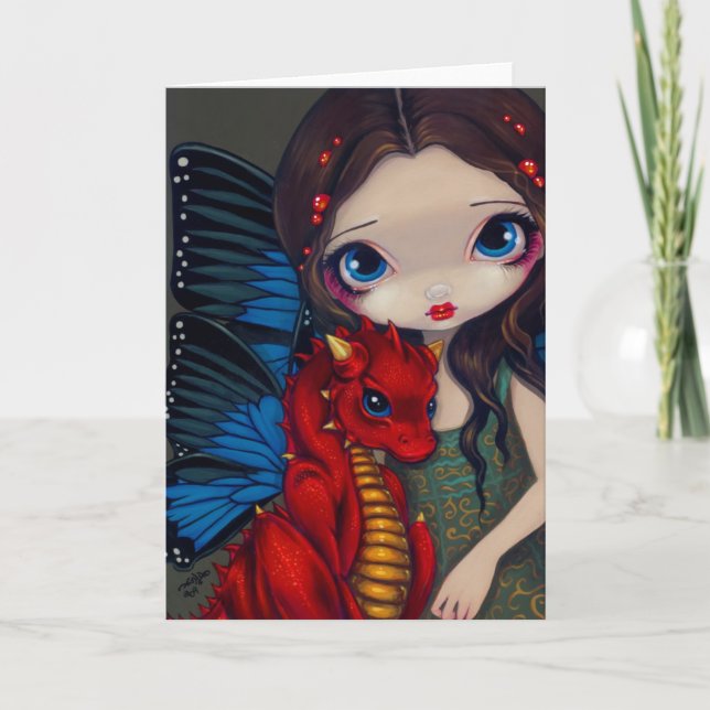 "Baby Red Dragon" Greeting Card (Front)