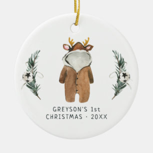 Baby Reindeer Baby's First Christmas Ornament