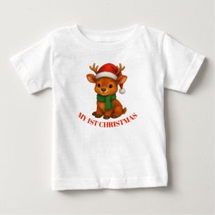 Baby Reindeer First Christmas T-Shirt