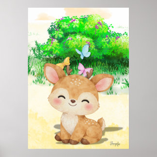 Baby Reindeer Wall art Printable poster