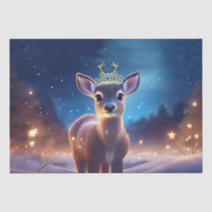 Baby Reindeer with Merry Christmas greeting Tissue Paper