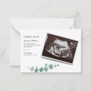 Baby Reveal Eucalyptus Pregnancy Announcement
