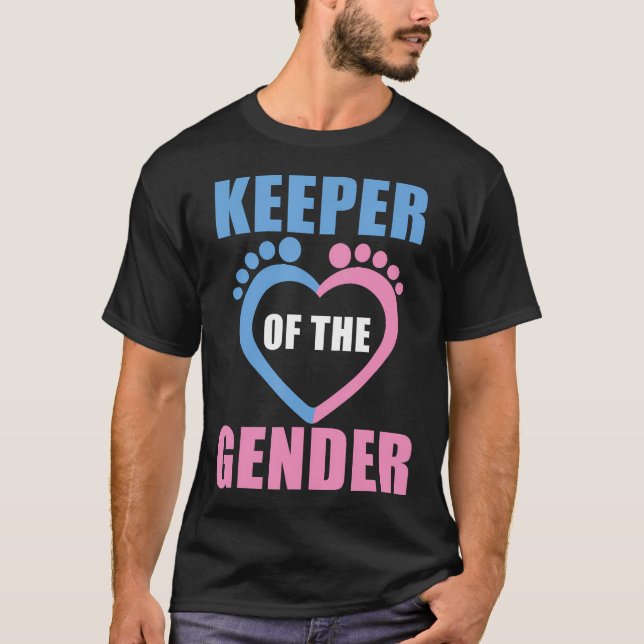 Baby Reveal Party Gender Reveal Keeper Of The Gend T-Shirt (Front)