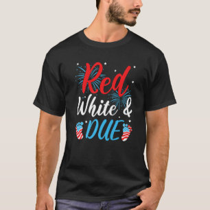 Baby Reveal Pregnancy Due America American 4th Of T-Shirt