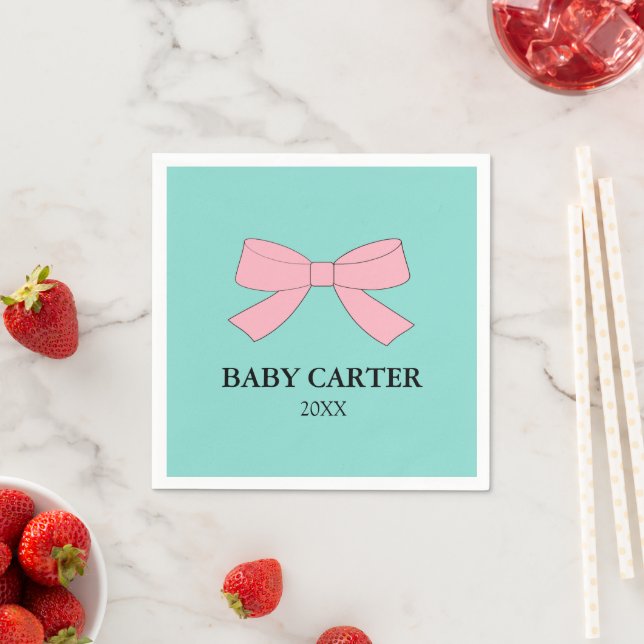 BABY Reveal Sprinkle Shower Personalised Napkin (Insitu)