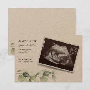 Baby Reveal Ultrasound Eucalyptus Pregnancy Announcement