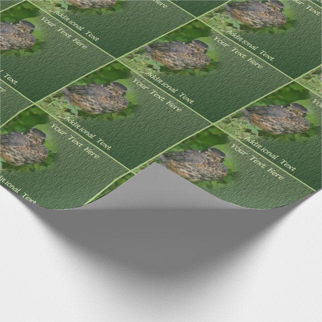 Baby Robin Fledgling Bird Nature Personalised Wrapping Paper (Corner)