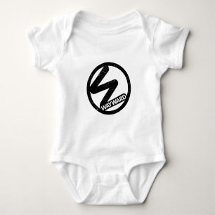 Baby Romper Black Wayward Logo  Bodysuit
