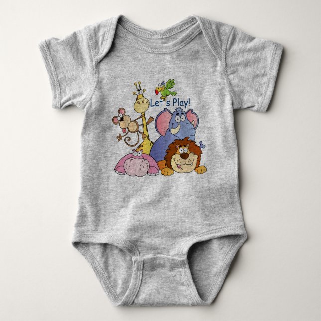 Baby Romper--Let's Play! Baby Bodysuit (Front)