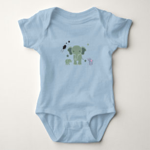 baby romper white elephant bodysuit