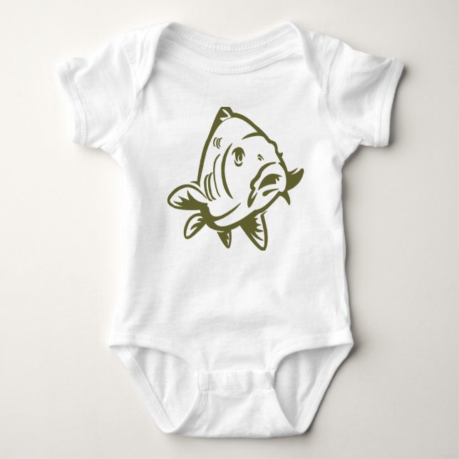 Baby romper with carp baby bodysuit (Front)
