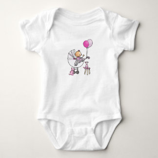 Baby rompertje with baby in pram bodysuit
