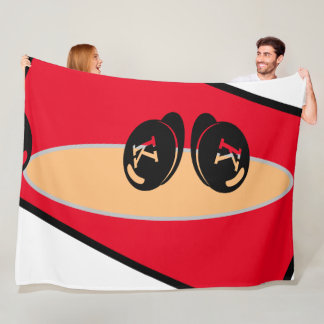 Baby RoomCUTE_RED_WHITE_BLACK_ RMDESIGNFLO55 Fleece Blanket