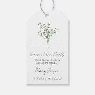 Baby’s breath Seed Packet Funeral Gift Tags